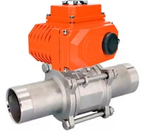 Кран шаровой DN.ru 316-316-PTFE-W-ISO-H LONG Ду15 Ру63 с электроприводом QT2-003-220VAC D160-77750