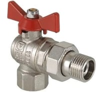 Кран шаровой СаМат Плюс д= 20 б г/ш угловой (американка) (1 шт) SanT-0553