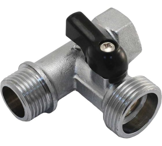Кран шаровой СаМат Плюс 1/2"х1/2"х3/4" гшш ,трехпроходной (1 шт) SanT-1609