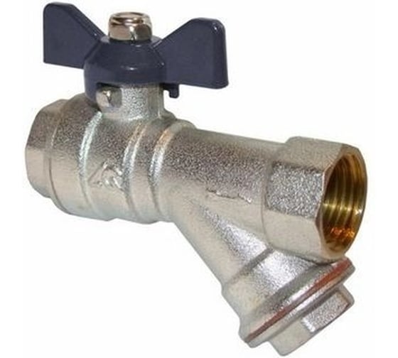 Кран шаровой СаМат Плюс д=15 б г/г с фильтром (1 шт) SanT-2479