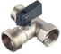 Кран шаровой СаМат Плюс 1/2"х1/2"х3/4" гшш ,трехпроходной (1 шт) SanT-2101 1
