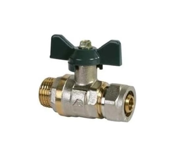 Кран шаровой СаМат Плюс д=20х3/4 цанга/штуцер МП (1 шт) SanT-2595