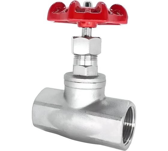 Клапан запорный DN.ru CF8-304-M-2W-T-S, Ду20, Ру16, WDVF, резьбовой, управление штурвал D090-05091