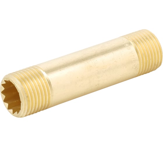 бочонок латунный ViEiR SM03-80 1/2x80 мм с наружной резьбой для резьбовых соединений