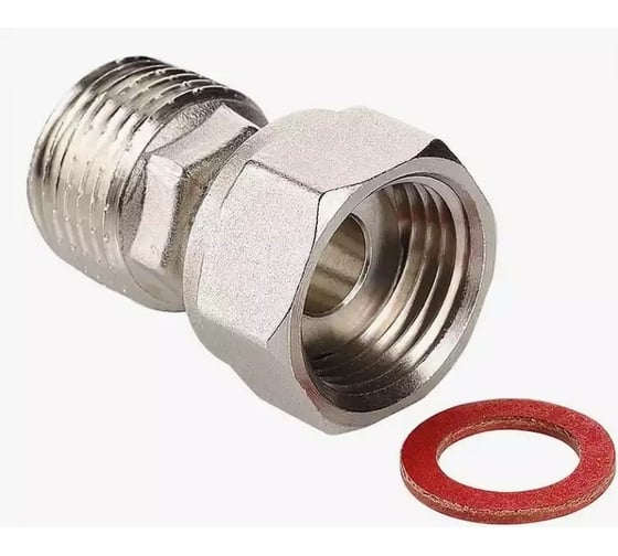 Полусгон прямой с накидной гайкой СаМат Плюс 3/4 х 3/4 вн-нар (1 шт) SanT-2881