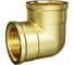 Угол 90° LD PRIDE, DN40 (1 1/2"), внутренняя/внутренняя резьба, латунь, с биркой, LD.65.522.40 1