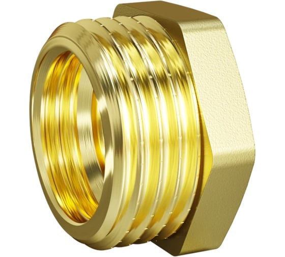 Футорка LD PRIDE, DN50×32 (2"НР × 1 1/4" ВР), латунь, с биркой, LD.65.517.50×32