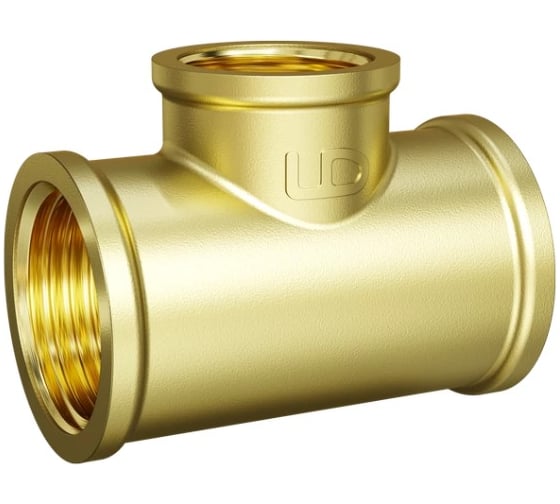Тройник LD PRIDE DN50 (2) ВР/ВР/ВР латунь с биркой LD.65.524.50