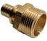 Муфта для PE-X/PE-RT труб РОС аксиальная латунь Дн 20х1 НР (130-1609) R0345048 1