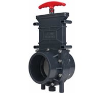 Задвижка шиберная DN.ru PVC-ABS/304-TPV-2W-G-Hт Ду150 Ру1.6 клеевая, с выдвижным штоком, с ручкой D040-11156