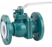 Кран шаровой футерованный DN.ru WCB-WCB-PTFE-Flr-FP-F-H Ду150 Ру16 полнопроходной, фланцевый, с рукояткой D160-90338