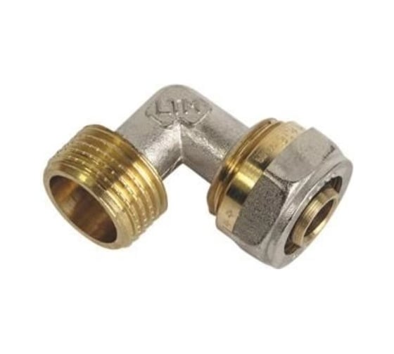 Угольник СаМат Плюс нар/рез д=20х3/4" МП (1 шт) SanT-0700