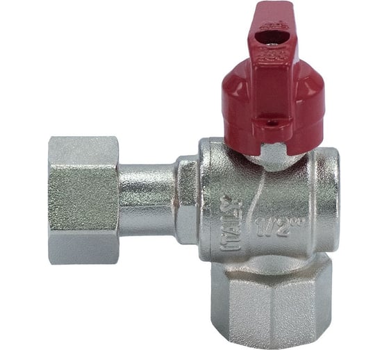 Кран шаровой Millennium ВОДА 1/2" с накидной гайкой угловой Внтр.-Внтр. УТ000047289