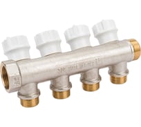 Коллектор ITAP НВ 3/4 4x1/2 Н 38 мм., никелированный, с вентилями 465 3/4'-4