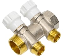 Коллектор ITAP НВ 1 2x1/2 Н 38 мм., никелированный, с вентилями 465