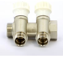 Коллектор ITAP НВ 3/4 2x1/2 Н 38 мм., никелированный, с вентилями 465 3/4'-2