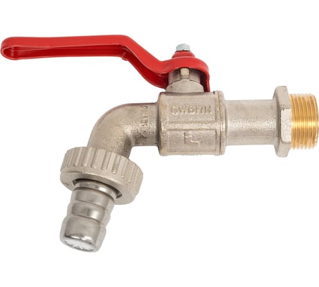 Садовый шаровой кран ITAP Н 3/4 со штуцером ручка 132 3/4'