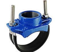 Хомутовый отвод фланцевый (седелка) RUTEMPO DN250 (260-305) х50 РУ 10 (2 ленты) РА-059950