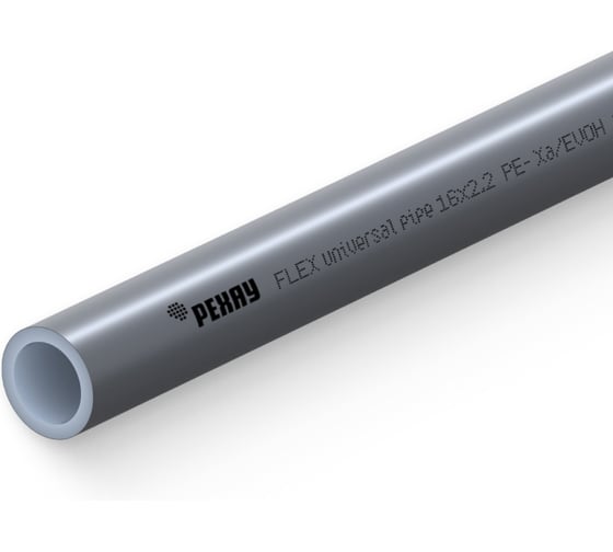 Труба РЕХАУ PE-Xa/EVOH FLEX 16 х 2.2, бухта 100 м, серебристая 11303703100