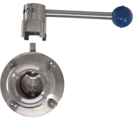 Затвор дисковый NEWKEY резьбовой нержавеющий, AISI304 DN65 (2_1/2) PN8 EPDM, с пищевым односторонним пневмоприводом SA100 NK-DZmEPDM65/4*SA100