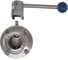 Затвор дисковый NEWKEY резьбовой нержавеющий, AISI304 DN65 (2_1/2) PN8 EPDM, с пищевым односторонним пневмоприводом SA100 NK-DZmEPDM65/4*SA100 1