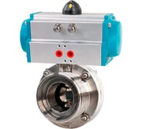 Затвор дисковый NEWKEY резьбовой нержавеющий, AISI304 DN50 (2), с двухсторонним пневмоприводом AT83D NK-DZm50/4*AT83D