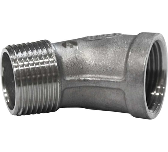 Отвод резьбовой NEWKEY нр/вр 45 нержавеющий, AISI304 DN20 (3/4), (CF8), PN16 набор 2 шт NAB2-NK-FEDM45_20/4