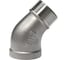 Отвод резьбовой NEWKEY нр/вр 45 нержавеющий, AISI304 DN25 (1), (CF8), PN16 NK-FEDM45_25/4 3