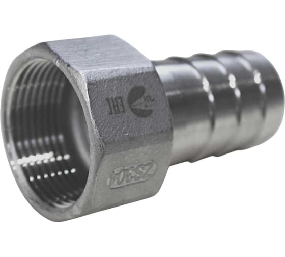 Штуцер елочка нержавеющий ВР, AISI304 DN32 x 32mm (1_1/4 x 32mm), (CF8), PN16 NEWKEY NK-FMN32x32/4