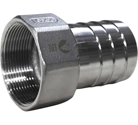 Штуцер елочка нержавеющий ВР, AISI304 DN50 x 50mm (2 x 50mm), (CF8), PN16 NEWKEY NK-FMN50x50/4