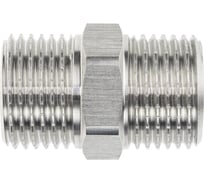 Ниппель (бочонок) усиленный удлиненный MPF 1/2" наружная/наружная резьба, нержавеющая сталь AISI 304 ИС.072867