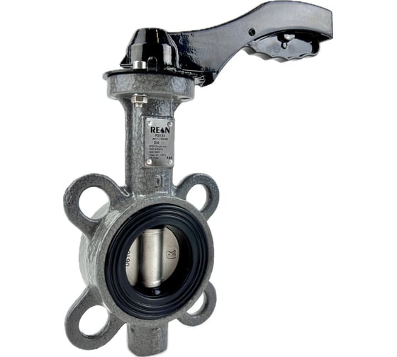 Дисковый поворотный затвор Reon DN150 REON тип RSV85 / NBR - уплотнение, Disc - AISI316 (PN16, Траб.=70С, Тmax=90С) СЕРЫЙ 150RSV85