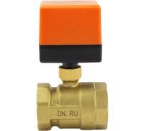 Кран DN.ru латунный RP.BRASS.120.MM.040 Ду40 Ру16 муфтовый электропривод 24В DC D160-00125