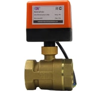 Кран DN.ru латунный RP.BRASS.120.MM.025 Ду25 Ру16, муфтовый электропривод 24В DC D160-00121