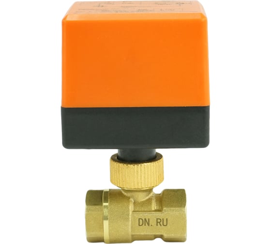 Кран DN.ru латунный RP.BRASS.120.MM.015 Ду15 Ру16, муфтовый электропривод 220В D160-00116
