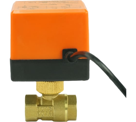 Кран DN.ru латунный RP.BRASS.120.MM.015 Ду15 Ру16, муфтовый электропривод 220В D160-00116