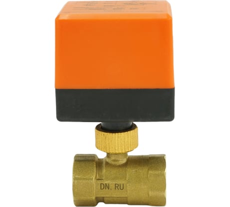 Кран DN.ru латунный RP.BRASS.120.MM.020 Ду20 Ру16, муфтовый электропривод 220В D160-00118