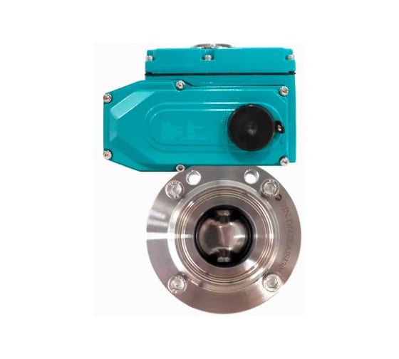 Затвор дисковый нержавеющий NEWKEY Clamp AISI304 DN100 (4), с электроприводом DC 24V (С-05) NK-DZCLPEPDM100/4*PEDL50