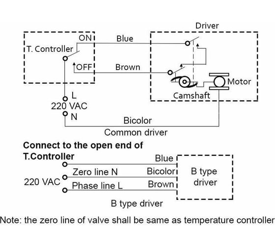 Кран DN.ru латунный 3-ходовой T-тип RP.BRASS.120.MM.015 Ду15 Ру16 ...