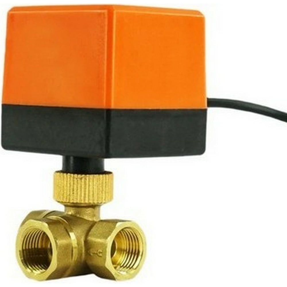 Кран DN.ru латунный 3-ходовой T-тип RP.BRASS.120.MM.020 Ду20 Ру16 ...