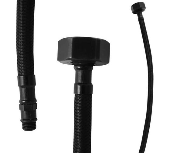 Подводка сильфоновая гибкая RavSlezak M10x1-G1/2, 35 см, стальная, черная IT0012CMAT