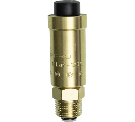 Воздухоотводчик автоматический ViEiR 1/2", с обратным клапаном, латунный, для систем отопления VPF511