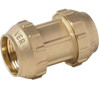 Муфта ViEiR 32x32 латунная компрессионная для труб ПНД VER373 (V)