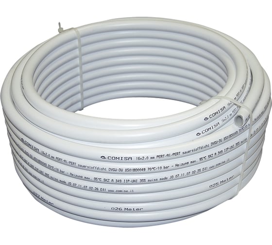 Труба металлопластиковая Comisa PERT/Al/PERT 16x2 мм, бухта 200 м TU0MU1620040 8780010