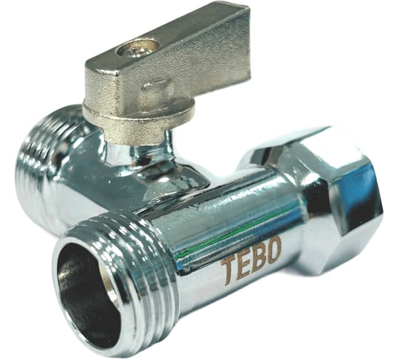 Тройник с краном TEBO ВН/НАР/НАР 1/2х3/4х1/2 T-КШ.Т.552.1234.CN