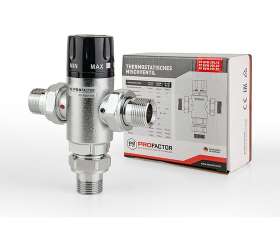 Термостатический смесительный клапан 38_60С 3/4" PROFACTOR PF RVM 395.20