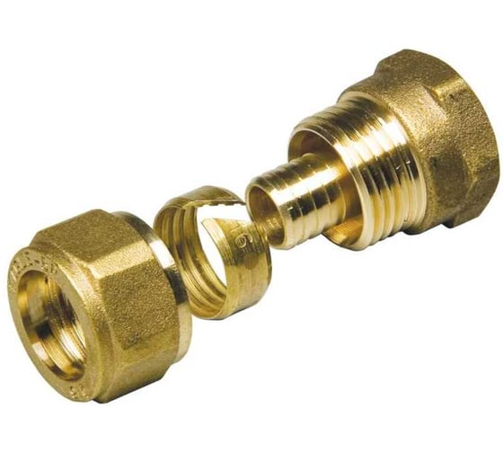 Муфта компрессионная BYR PEX 3/4" x 25x2.3 мм, внутренняя резьба, 10 шт. 1104-10