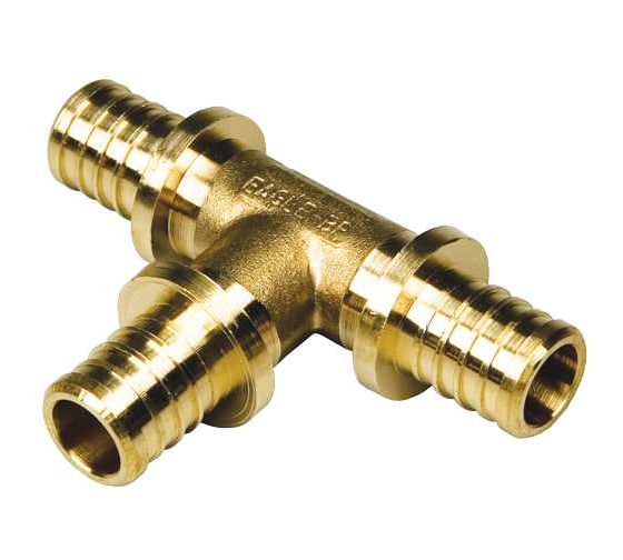 Тройник BYR PEX ПРЕСС редукционный 25 (3.5) x 20 (2.8) x 16 (2.2) (150 шт) 5719-150