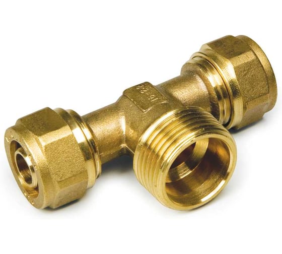 Тройник компрессионный с наружной резьбой BYR PEX 3/4 х 25 (3.5) (10 шт) 1414В-10
