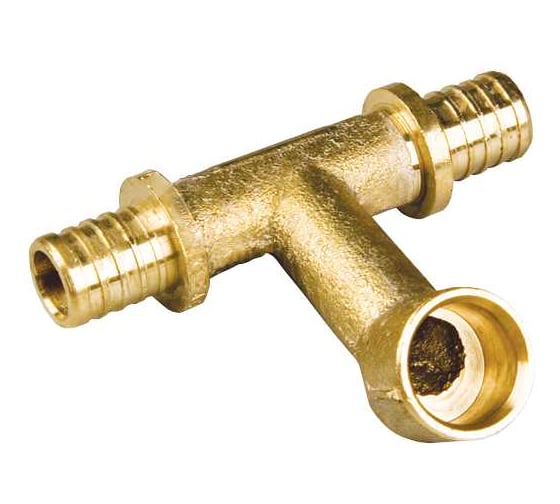 Тройник угловой BYR PEX медь (пайка)-ПРЕСС 32 (4.4) x 15 x 32 (4.4) (10 шт) 6566-10